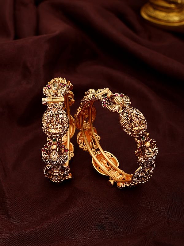 Traditional Goddess Lakshmi Screw Openable Bangles