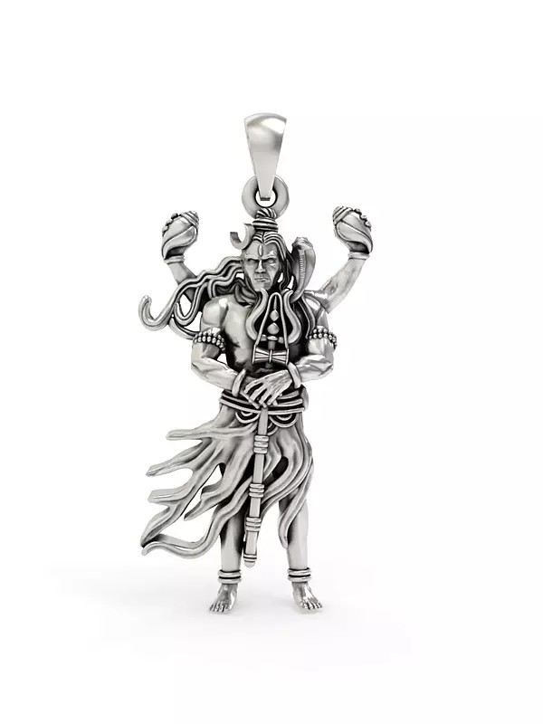 Standing Warrior Lord Shiva Pendant