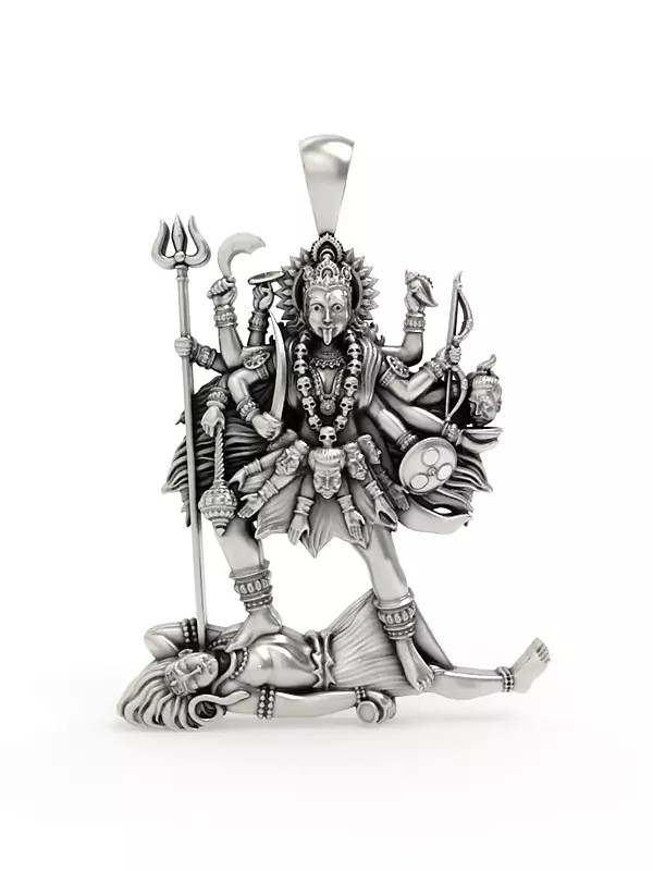 Sterling Silver Goddess Kali Pendant