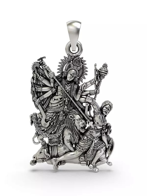 Mahishasura Mardini form of Goddess Durga Pendant