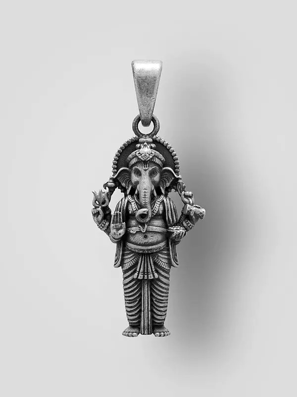 Standing Chaturbhuja Lord Ganesha Pendant