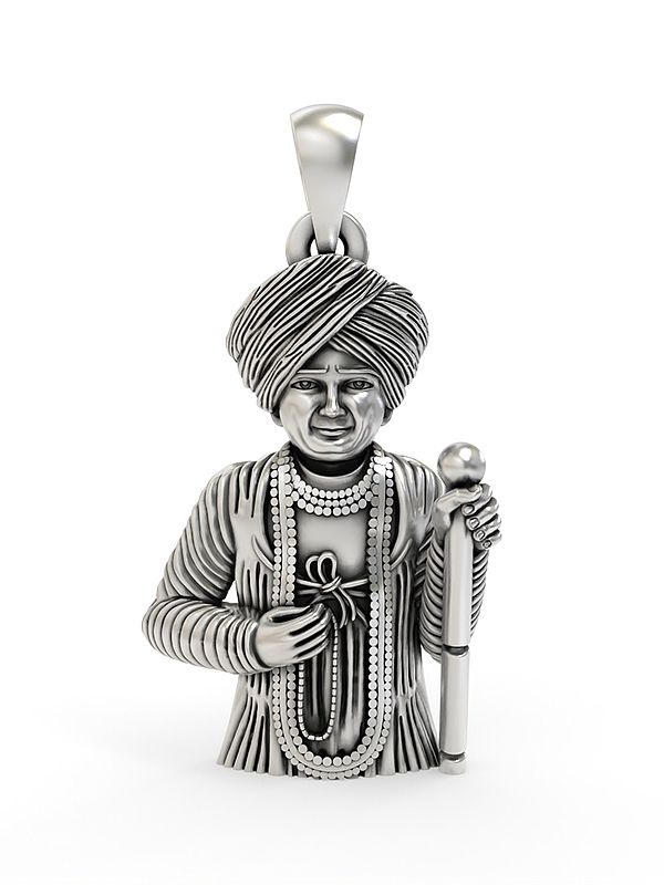 Jalaram Bapa Sterling Silver Pendant