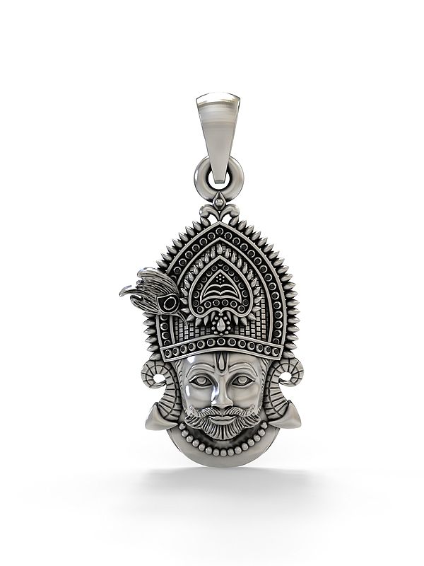 Khatu Shyam Baba Sterling Silver Pendant