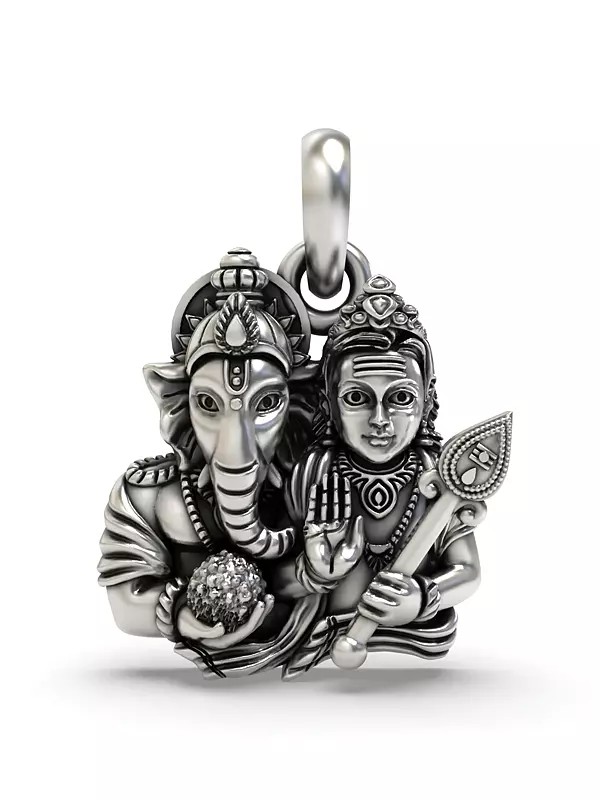 Lord Ganesha and Lord Kartikeya pendant