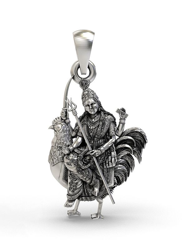 Bahuchara Mata Sterling Silver Pendant