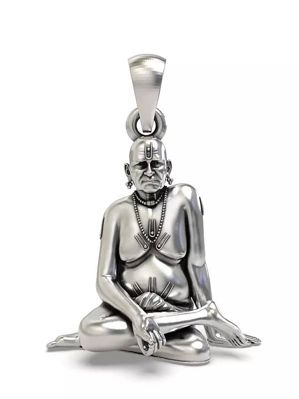 Shri Swami Samarth Sterling Silver Pendant