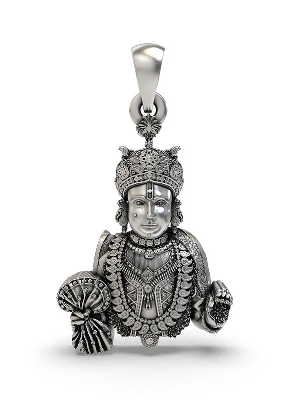 Swaminarayan Sterling Silver Pendant