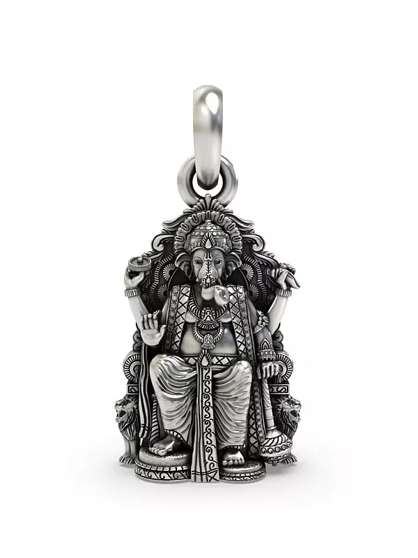 Ganesha Seated on Throne Pendant