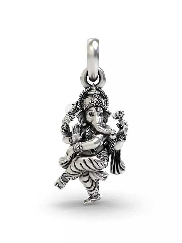 Nritya Ganapati Sterling Silver Pendant
