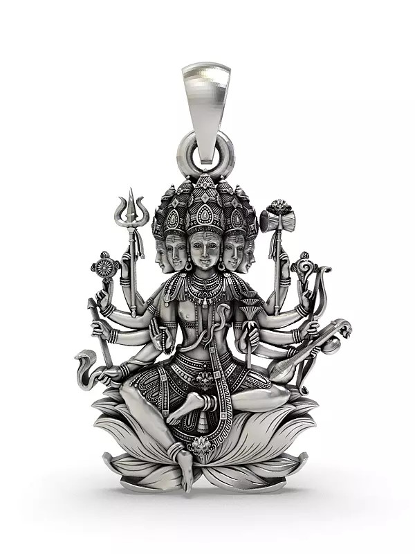 Panchmukhi Lord Shiva Sterling Silver Pendant