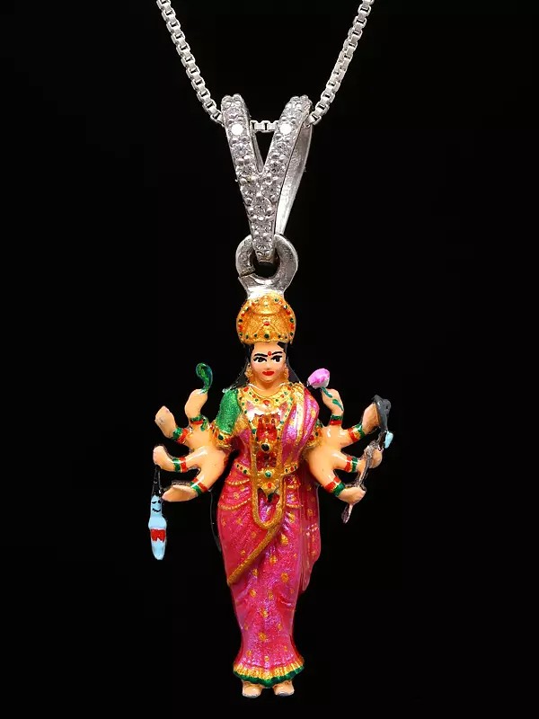 Mata Sadhi Special Divine Form of Goddess Durga Pendant (Rare Goddess of India)