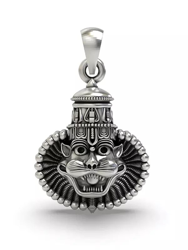 Narasimha Face Sterling Silver Pendant