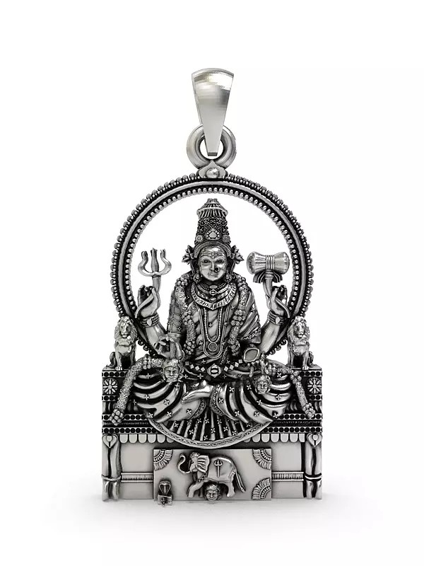Sri Mannamma Devi Stelring Silver Folk Deity Pendant