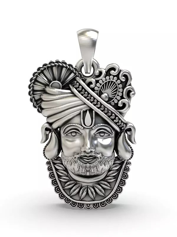 Shree Khatu Shyam Sterling Silver Pendant
