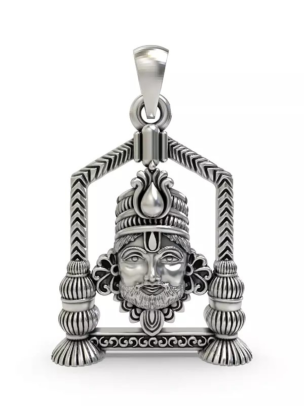 Shree Khatu Shyam Sterling Silver Pendant