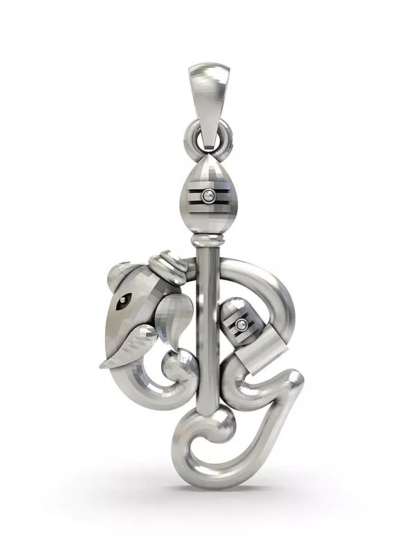 Karttikeya Vel with Tamil Om Pendant