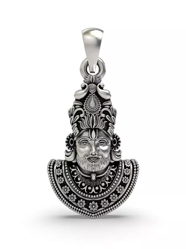 Shree Khatu Shyam Sterling Silver Pendant