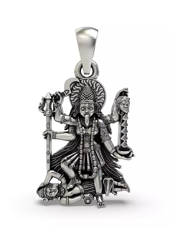Adya Mahakali Sterling Silver Pendant
