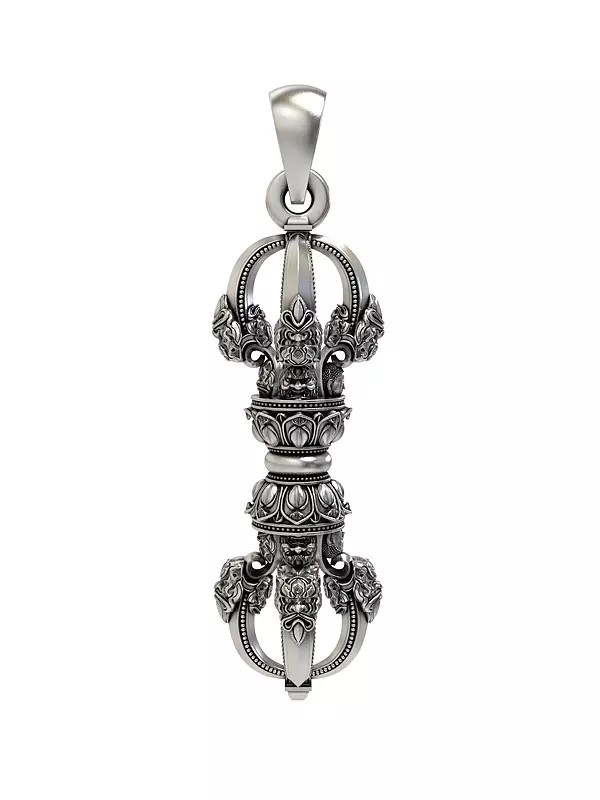 Tibetan Vajra Dorje Sterling Silver Pendant