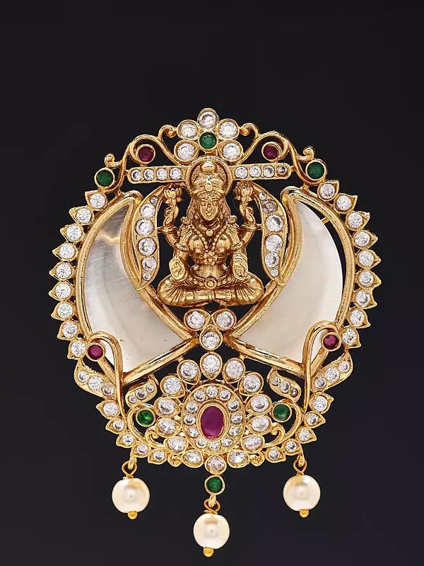 Kundan Stone Studded Goddess Laxmi Jadai BIllai (Juda Pin)
