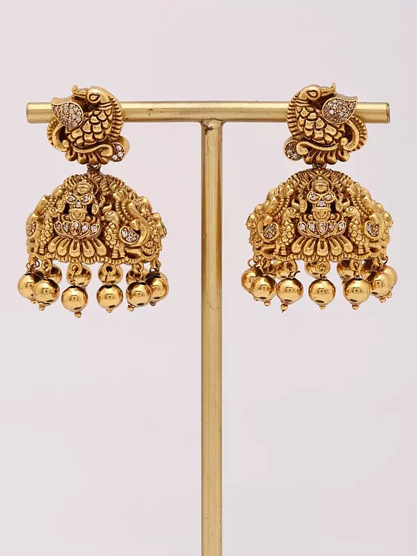 Traditional South Indian Bridal Jhumka Earrings