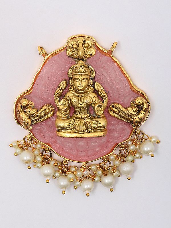 Goddess Lakshmi Pendant with Dangling Beads