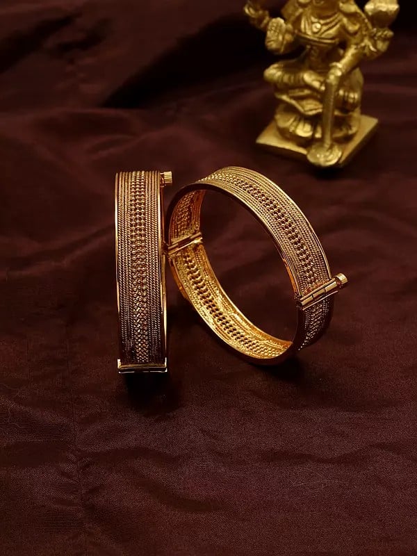 Copper Openable Pair of Bangles