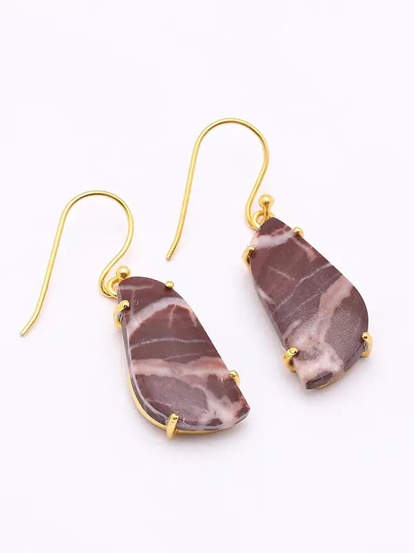 Kona Jasper Gemstone Hook Earrings