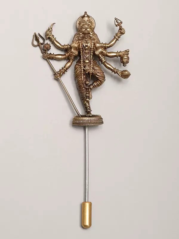 Goddess Kali Brass Lapel Pin