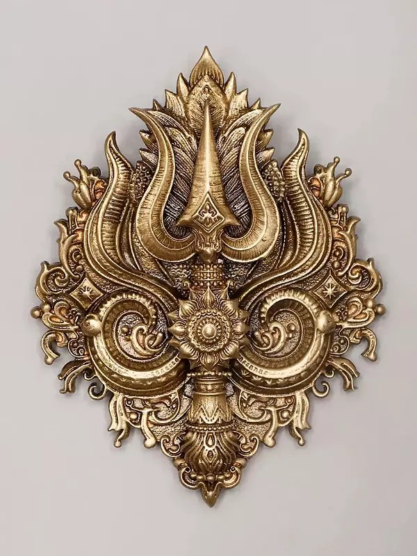 Symbolic Trishul Pin Crafted from Durable Brass