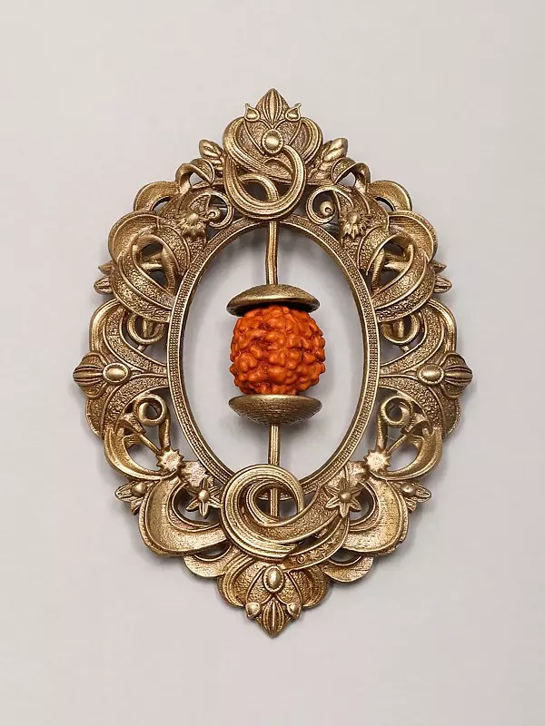 Floral Design Rudraksha Brooch
