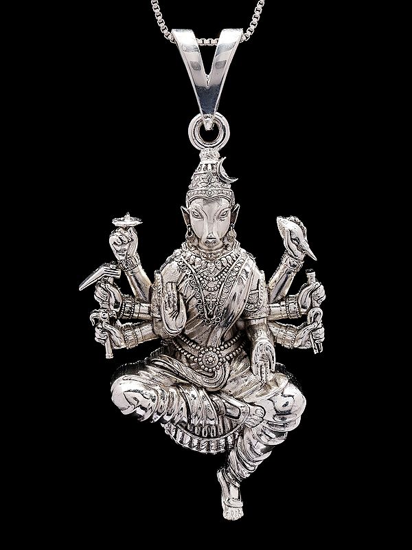 Goddess Varahi Sterling Silver Pendant