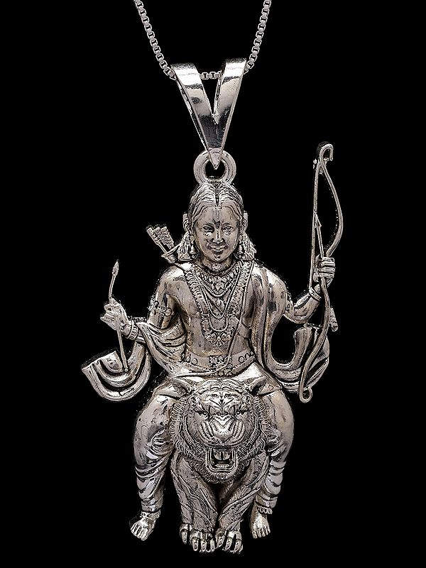 Ayyappa Swamy Seated on Tiger Pendant