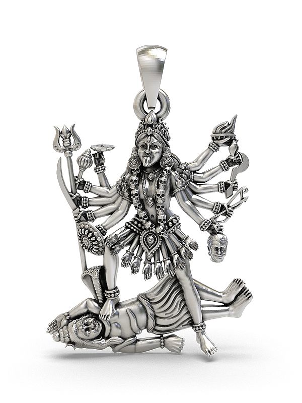 Sterling Silver Goddess Kali Pendant