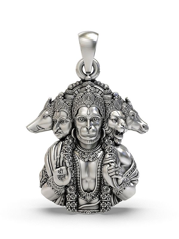 Panchamukhi Lord Hanuman Bust Pendant