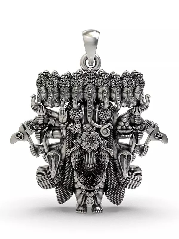 Nine Head Lord Ganesha Pendant