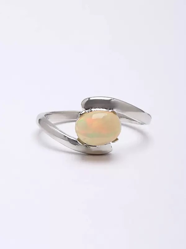 Oval Shaped Ethiopian Opal Ring