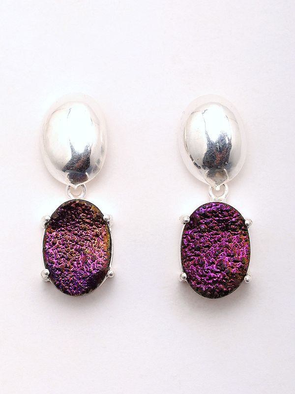 Titanium Druzy Drop Earrings
