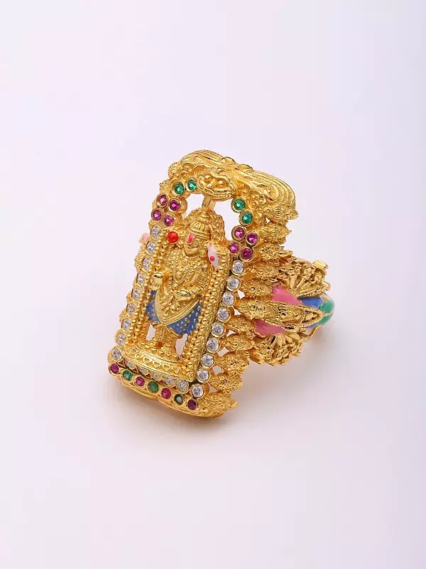 Balaji Sterling Silver Ring with Vishvarupa of Lord Vishnu