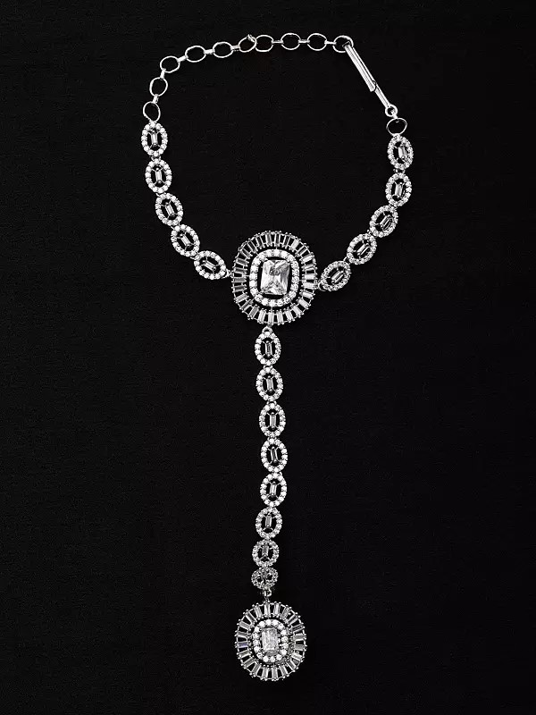 American Diamond Studded Hathpan (Hand Harness)
