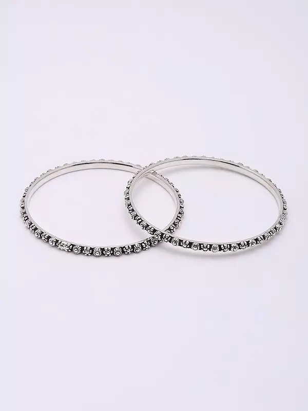 Sterling Silver Bangles Pair of Bangles