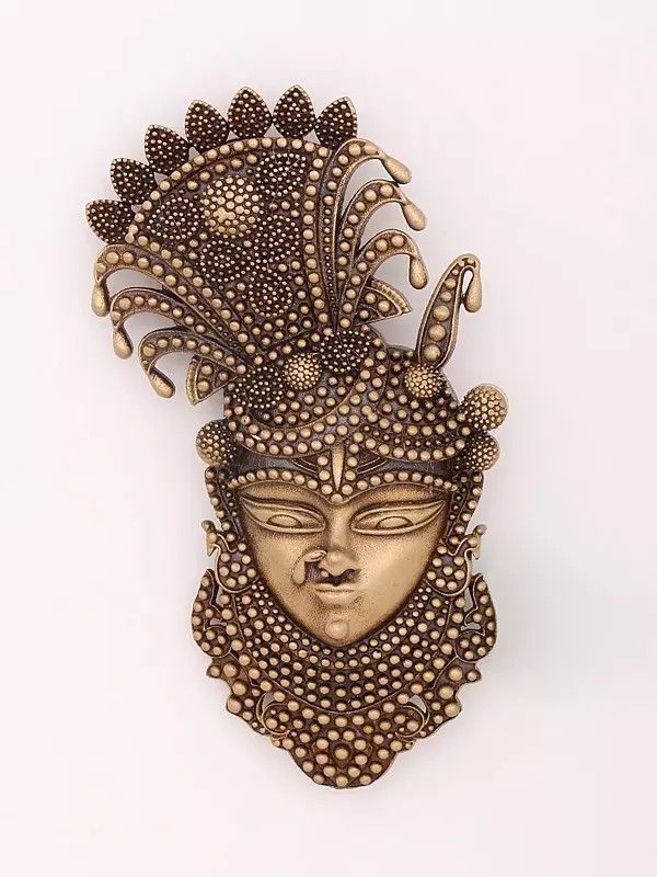Shrinathji Face Brass Brooch