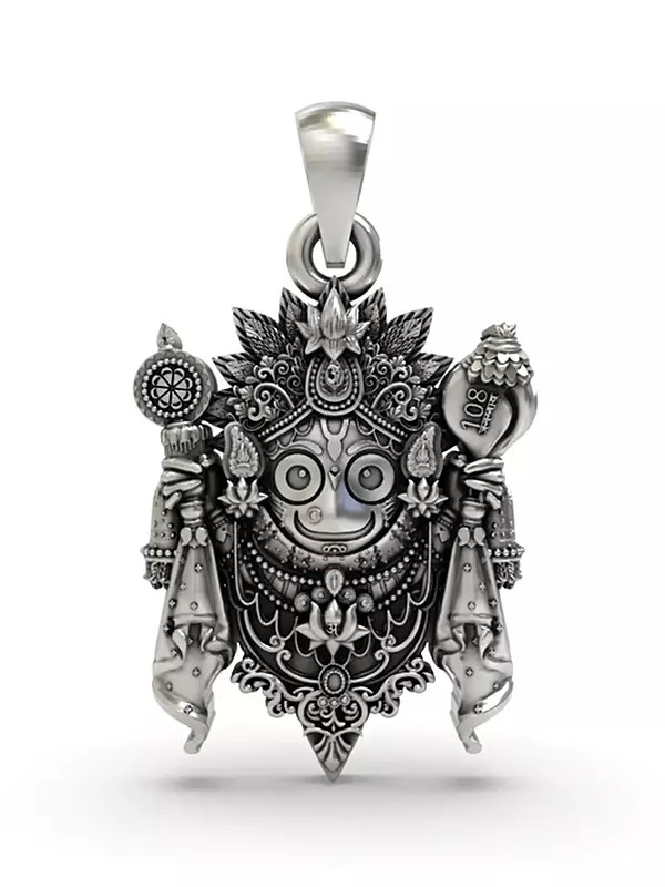 Lord Jagannath Sterling Silver Pendant