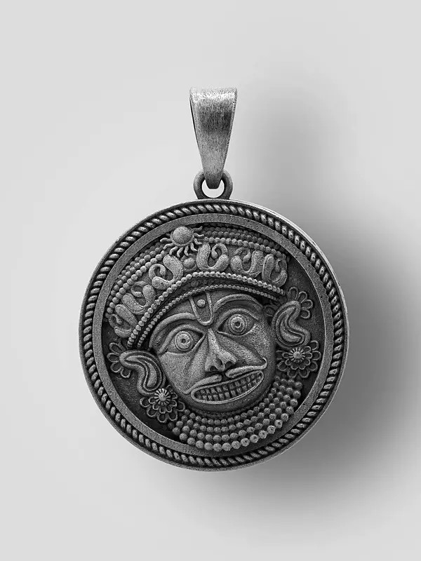 Shree Kashtabhanjan Face (Sarangpur Hanuman) Antique Finish Pendant