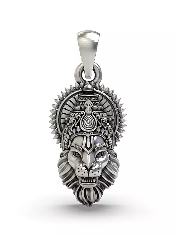 Lord Narasimha Face (Avatara of Vishnu) Antique Finish Pendant