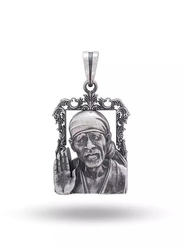 Blessing Sai Baba Antique Finish Pendant