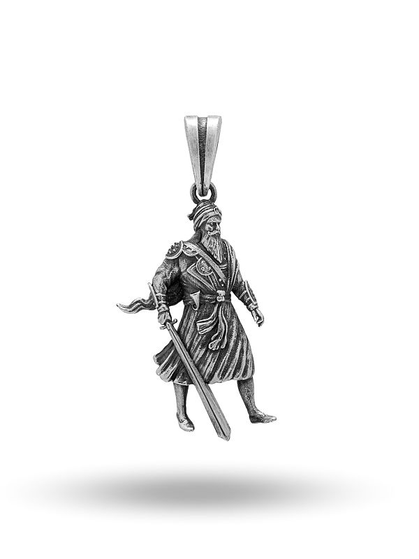 Baba Deep Singh Antique Finish Pendant