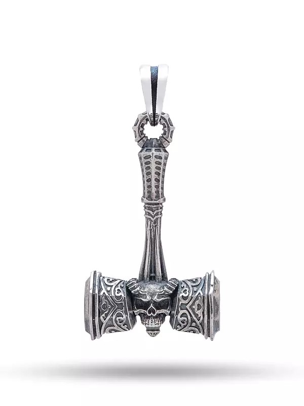 Antique Finish Viking Hammer Pendant