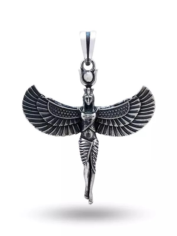 Antique Finish Egyptian Goddess Isis Pendant