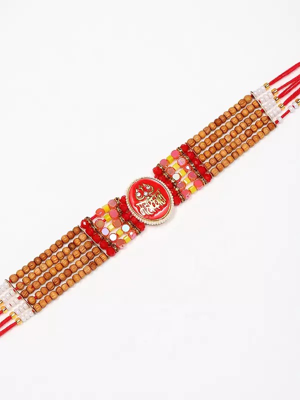 Mahakal Rakhi with Beaded Multi Strand